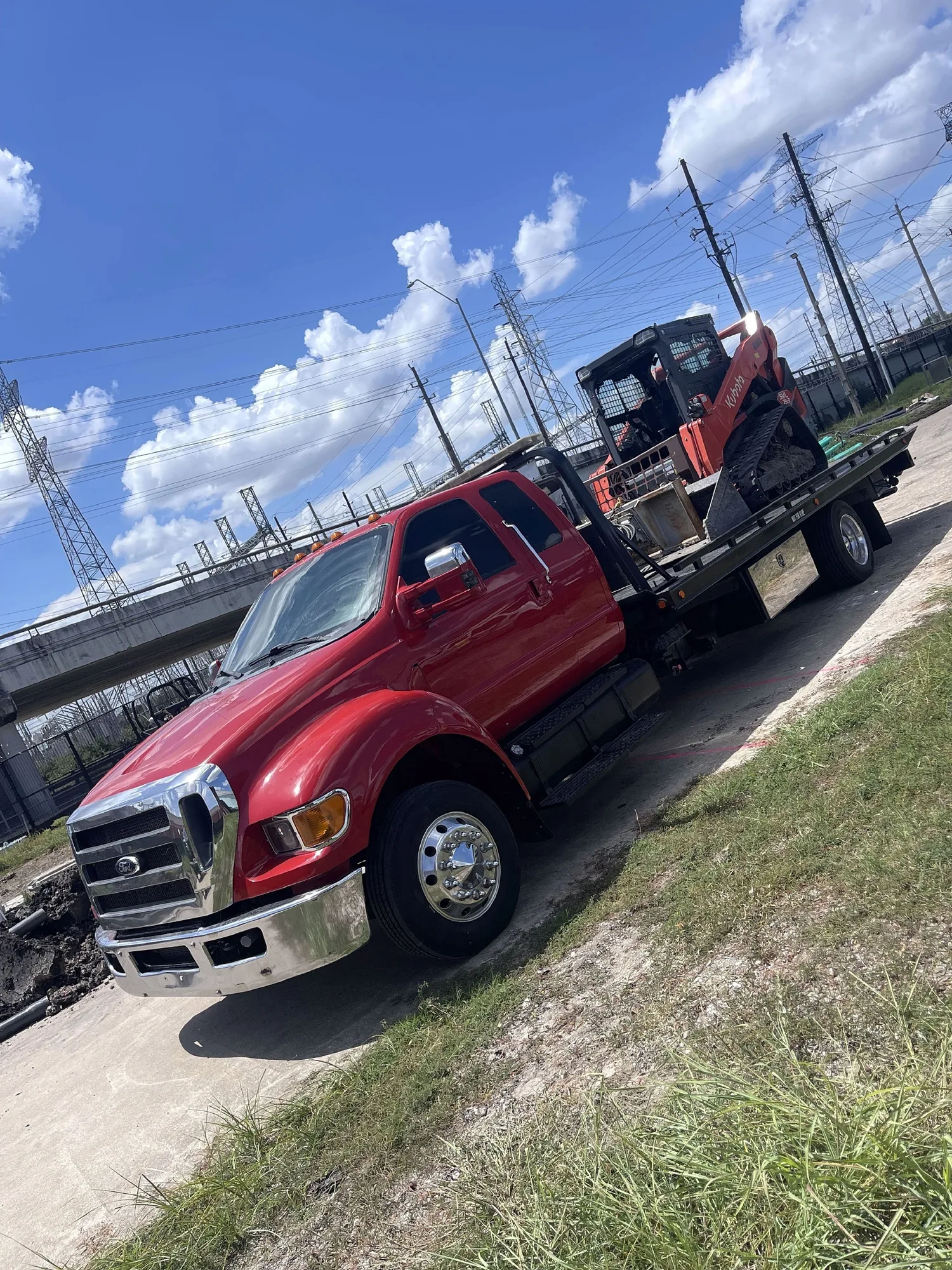 DMC flatbed with winch equipment used for vehicle recovery